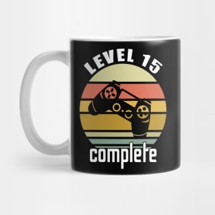 Level 15 Complete 15Th Birthday Year Old Gamer Vintage Gift Mug